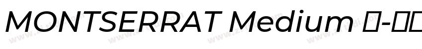 MONTSERRAT Medium 中字体转换